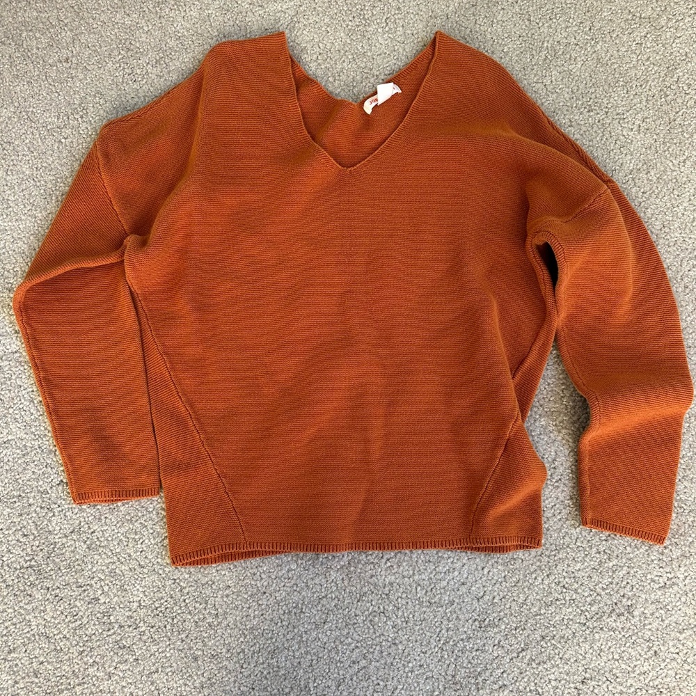 Joe Fresh Rust V-Neck Sweater